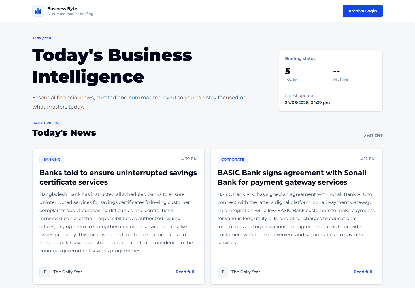 Business Byte website screenshot