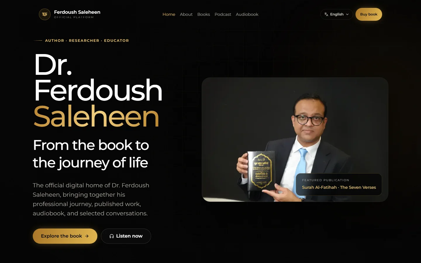 Dr. Ferdoush Saleheen website screenshot